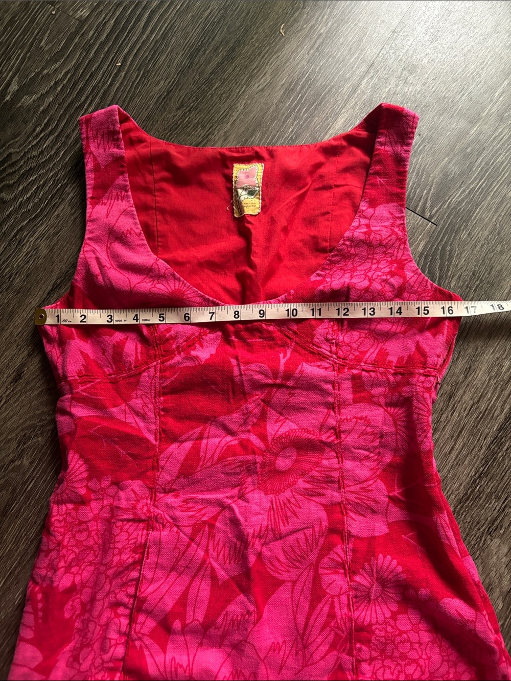 Free People Bright Fuchsia Floral Mini Dress - Picture 7 of 10